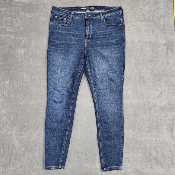 Old Navy Jeans High Rise RockStar Super Skinny Size 14 - Picture 1 of 10